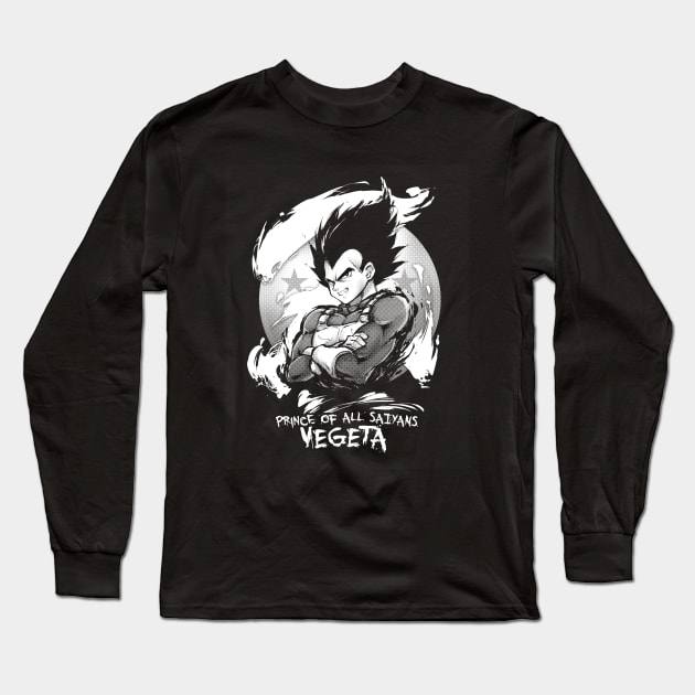 VEGETA "Prince of All Saiyans" Long Sleeve T-Shirt by RobotCatArt